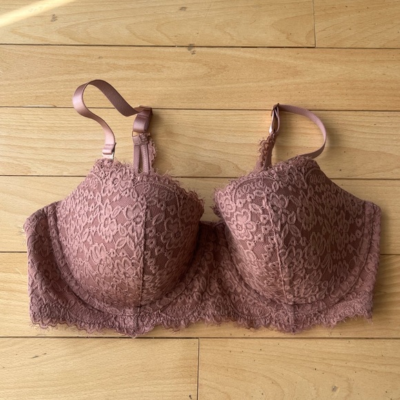 NWT Aerie Real Power Balconette Lightly Lined Eyelash Lace Bra in Meadow Bound - Picture 4 of 11